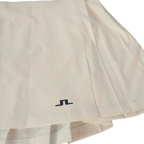 J.Lindeberg Women's Sierra Pleat Golf/Tennis Skirt White/Navy, Size XL NWT - Picture 4 of 9